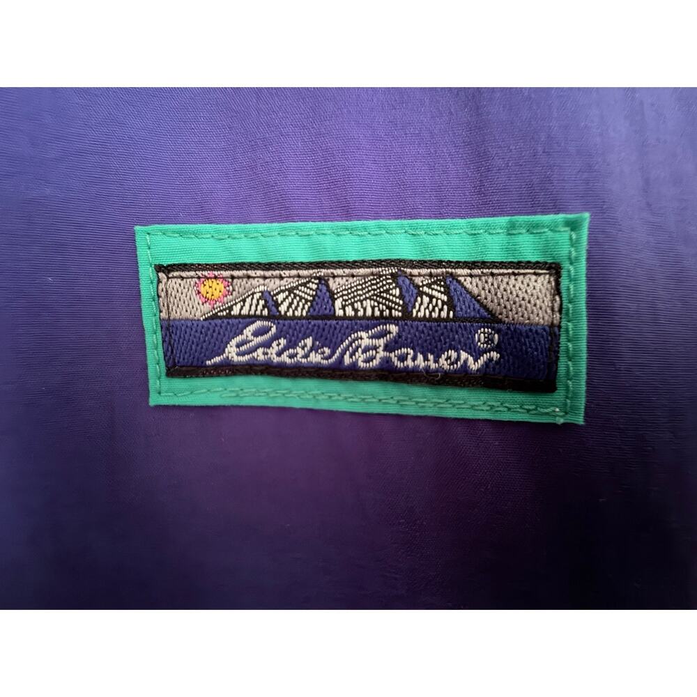 Eddie Bauer Full Zip Windbreaker Jacket Blue Green Mens M - Picture 6 of 6